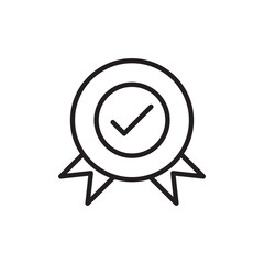 Award icon in flat style. Medal vector illustration on white isolated background. 