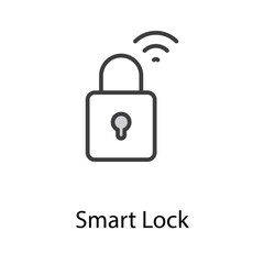 Smart lock icon design stock illustration