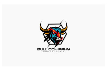 head bull concept design business logo