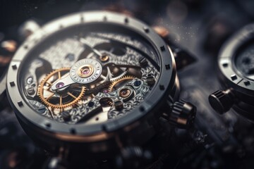 Watch gears concept. AI generated