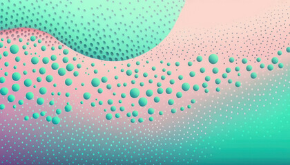 Colorful abstract geometric background with dot shapes pointillism style created with Generative AI technology