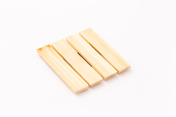 The wood box isolated on white background