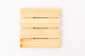 The wood box isolated on white background