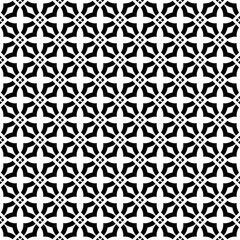 Black and white seamless pattern texture. Greyscale ornamental graphic design. Mosaic ornaments. Pattern template. Vector illustration. EPS10.