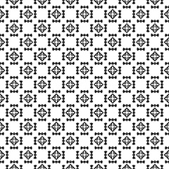 Black and white seamless pattern texture. Greyscale ornamental graphic design. Mosaic ornaments. Pattern template. Vector illustration. EPS10.