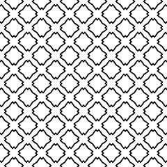 Black and white seamless pattern texture. Greyscale ornamental graphic design. Mosaic ornaments. Pattern template. Vector illustration. EPS10.