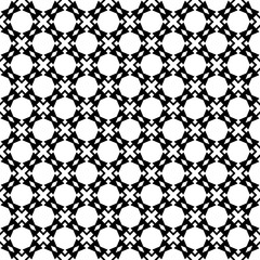 Black and white seamless pattern texture. Greyscale ornamental graphic design. Mosaic ornaments. Pattern template. Vector illustration. EPS10.