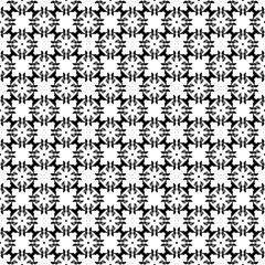 Black and white seamless pattern texture. Greyscale ornamental graphic design. Mosaic ornaments. Pattern template. Vector illustration. EPS10.