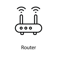Router icon design stock illustration