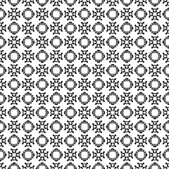 Black and white seamless pattern texture. Greyscale ornamental graphic design. Mosaic ornaments. Pattern template. Vector illustration. EPS10.