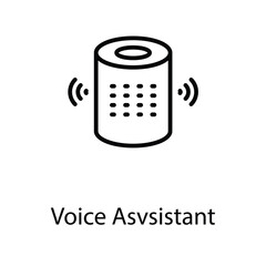 Voice assistant icon design stock illustration