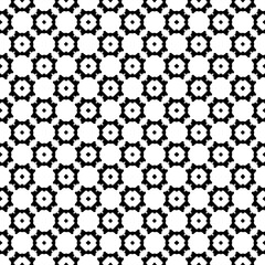 Black and white seamless pattern texture. Greyscale ornamental graphic design. Mosaic ornaments. Pattern template. Vector illustration. EPS10.