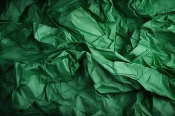  a green crumpled paper textured with a dark green color background that is very soft and soft and has a slight pattern on the edges of the edges of the paper.  generative ai
