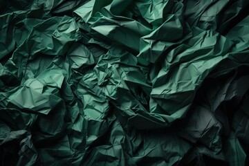 a very large pile of green paper with a lot of folds on it's sides and the top of it's sides folded in half.  generative ai
