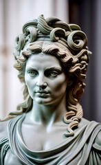 marble bust of a woman, generative ai