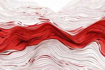  a red and white wavy background with a white background and a red and white wavy background with a red and white wavy pattern on it.  generative ai