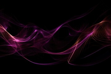  a black background with a purple and red wave of light in the middle of the image and a black background with a red and purple wave of light in the middle of the image.  generative ai