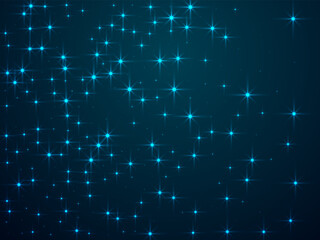 Night shining sky star dust vector background. Many celestial stellar particles.
