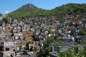 Kayaköy abandoned village, Fethiye, Turkey