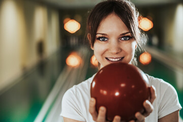 Girl In A Bowling Alley