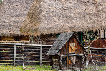 Fototapeta na wymiar Wonderful rural scene of Romanian traditional house