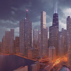 chicago skyline - 1
