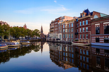 Morning light and reflections in Amsterdam