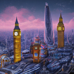 london skyline scifi - 1
