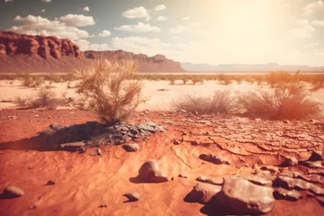 Tuinposter Generative AI Drought desert landscape  © Alba