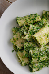 Pesto Pasta Close Up Macro 