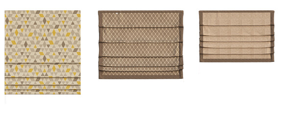 curtain isolated on white background, interior decorations, 3D illustration, cg render
