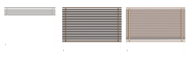 curtain isolated on a transparent background, interior decorations, 3D illustration, cg render
