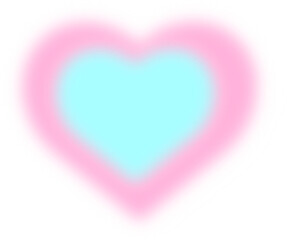 Heart motion blur y2k aura . Abstract blurred gradient shape, psychedelic aesthetic elements, colorful soft holographic gradient. Geometric form with blurring