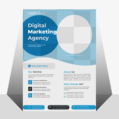 Modern creative clean business flyer design template for advertising company promotion growth. Corporate Business flyer template vector design, Flyer Template Geometric shape used for business,diagram