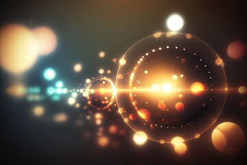 lens flare out focus background. ai generative