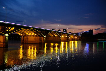 bridge with sunset 