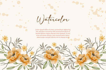 watercolor flower background with soft colors
