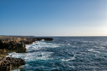 sea and rocks Cala Blanca, Menorca