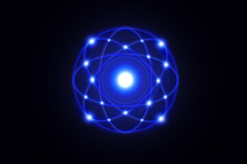 Blue glowing light background