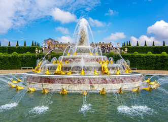Latona fountain in Versailles park, Paris, France