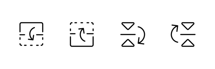 Flip, Reflect vector icon. isolated simple line element illustration from creative process concept. editable vector stroke reflect icon. Can be used of UI and mobile app, web site interface.