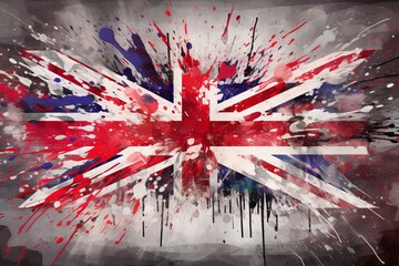 british flag brush stroke art