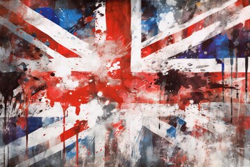 british flag brush stroke art