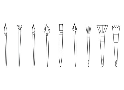 brush vector design illustration isolated on white background