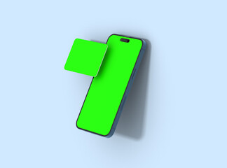 Phone 14 pro isometric design of mobile app Screens with separated pop-ups. ui ux app concept. 3d render