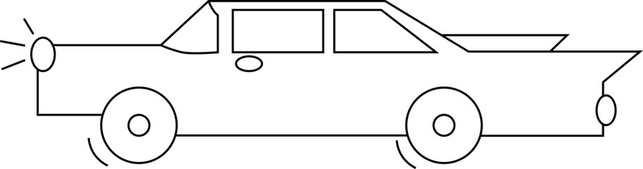 car design illustration isolated on transparent background