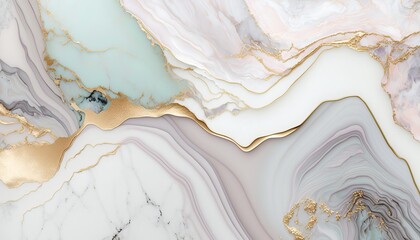 Marble Texture in Soft Pastel Colors with Gold