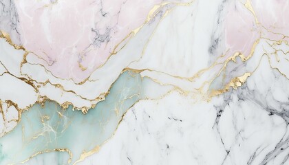 Fototapeta premium Marble Texture in Soft Pastel Colors with Gold