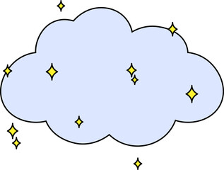 cloud design illustration isolated on transparent background