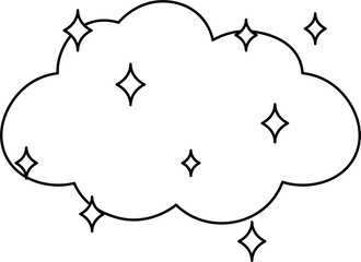 cloud design illustration isolated on transparent background